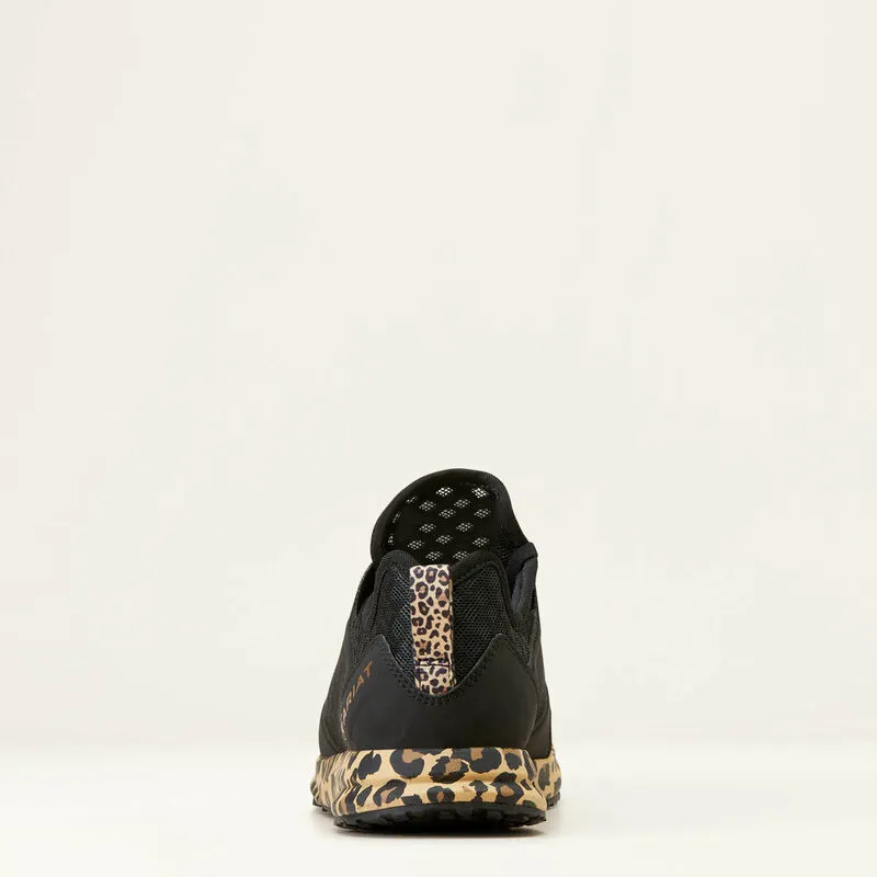 Ariat Fuse Ladies Trainer - Black Mesh/ Leopard Print-1